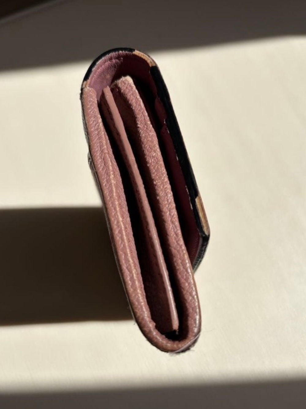 Burberry Dusty Pink Leather Continental Wallet with House Check Trim - Picture 6 of 9
